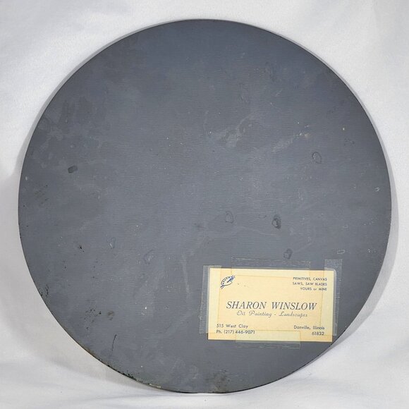 Sharon Winslow Signed Painting Wall Art Hanging Mirror Landscape Vintage Decor - Picture 8 of 10